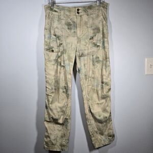 Anthropologie The Wanderer Green Tie Dye Utility Pants Women's Size‎ 29